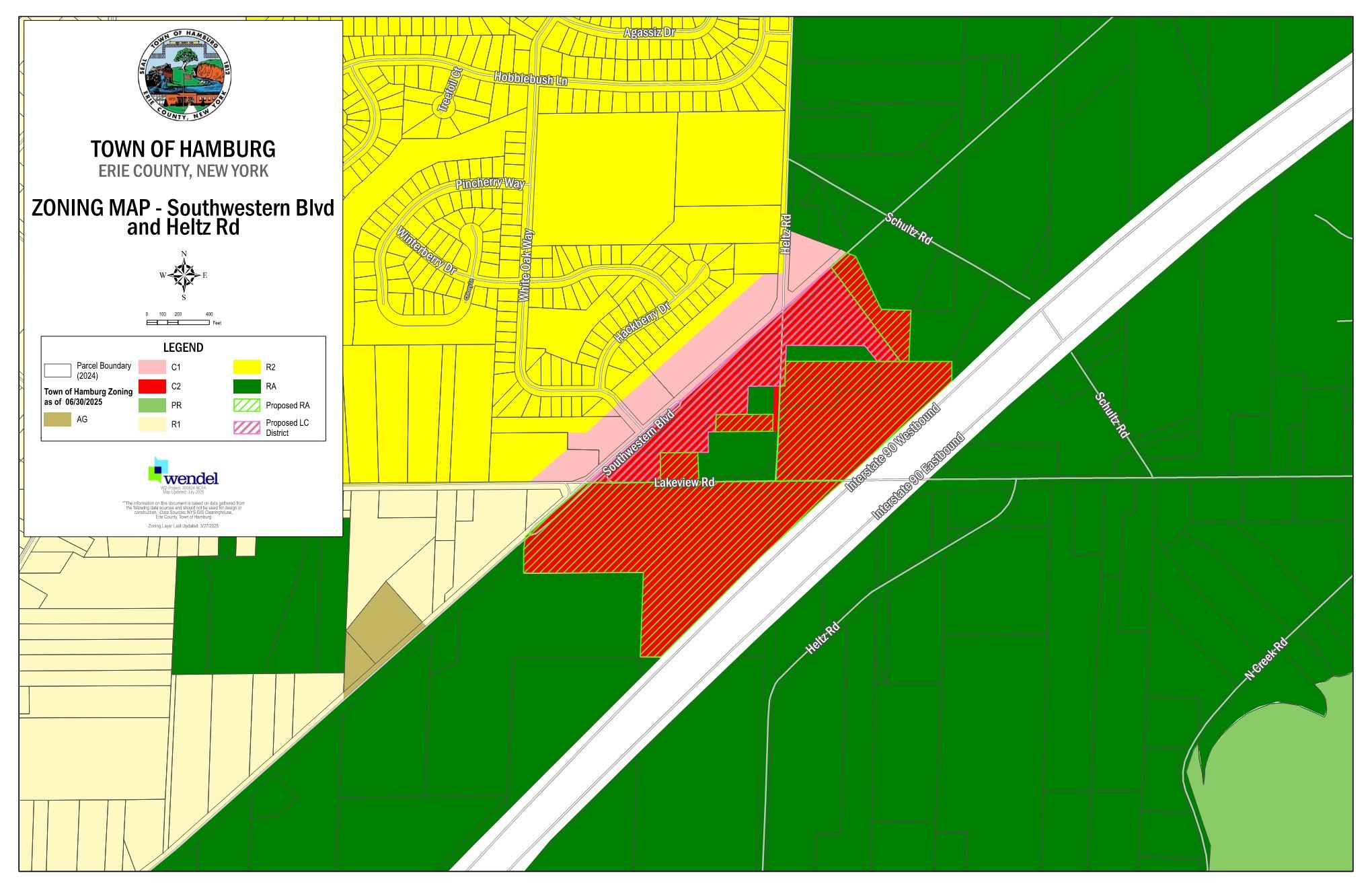 11x17 Hamburg Zoning Report - Map 2B - Southwestern Blvd and Heltz Focus